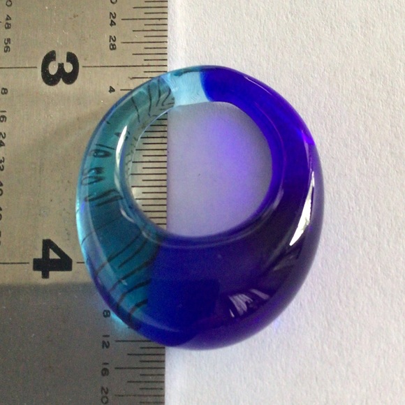 Murano glass size 6.5 glass ring. - Picture 4 of 6